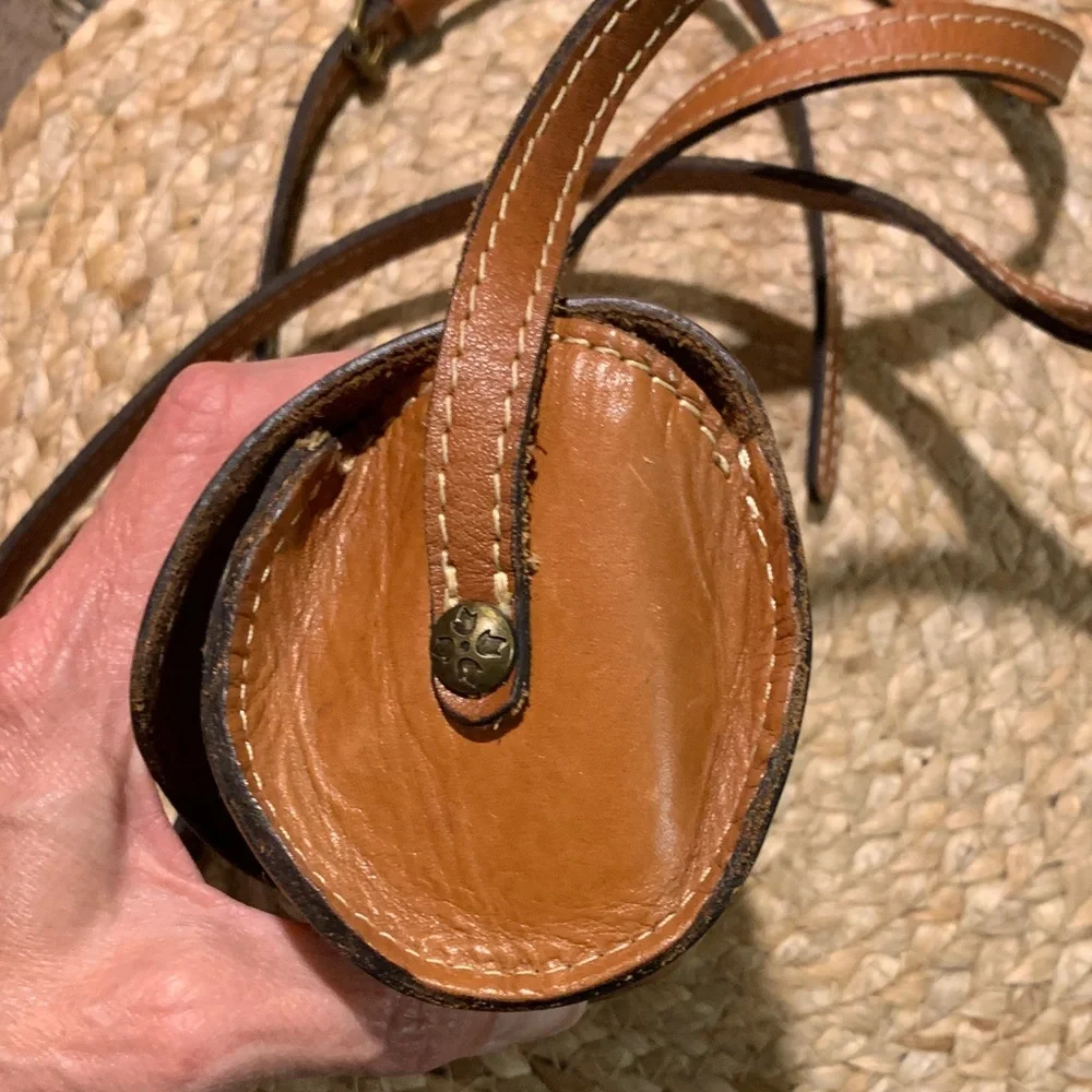 Beautiful Patricia Nash Tooled Brown Leather Crossbody Bag - Picture 4 of 10
